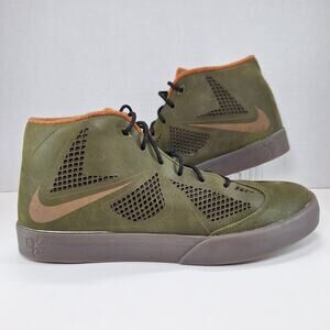 Nike LeBron X 10 NSW Lifestyle Dark Olive Shoes 604826-300 Men's Size 10.5